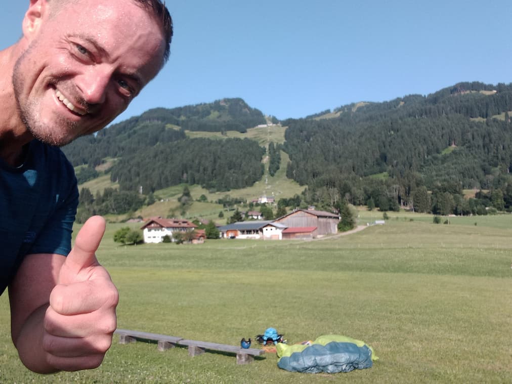 Bild von meinem Lieblingsstart und Landeplatz in Bolsterlang vom Knobel